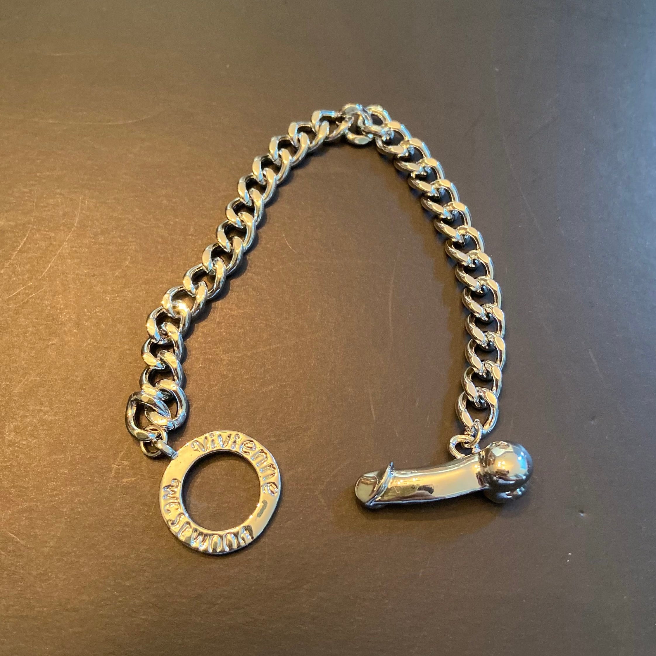 Dripping Diamond Penis Dick Dih Pendant Bracelet Gold & Silver (2 colors)
