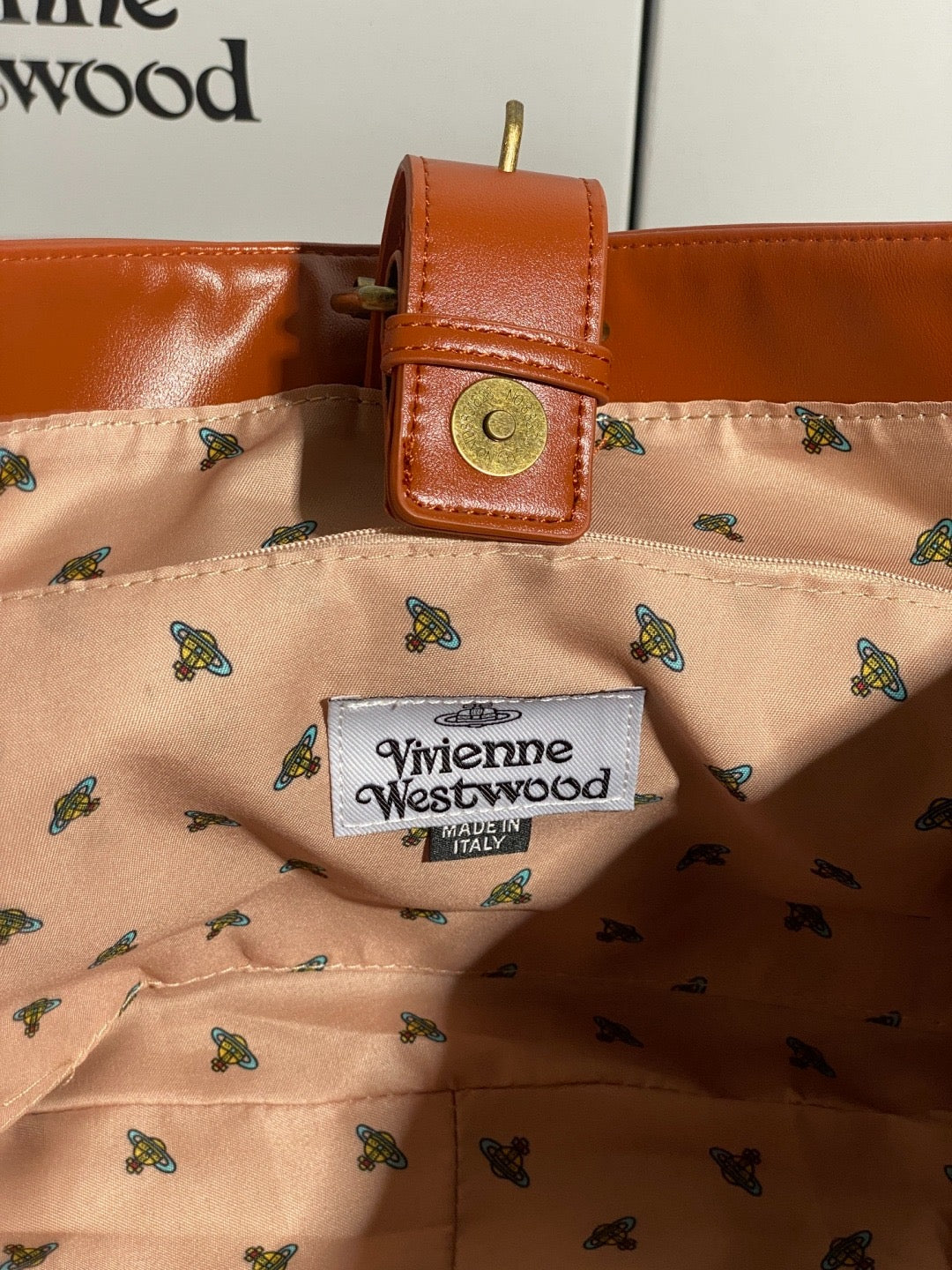 Brown Orb Design Messenger Tote Hand Bag