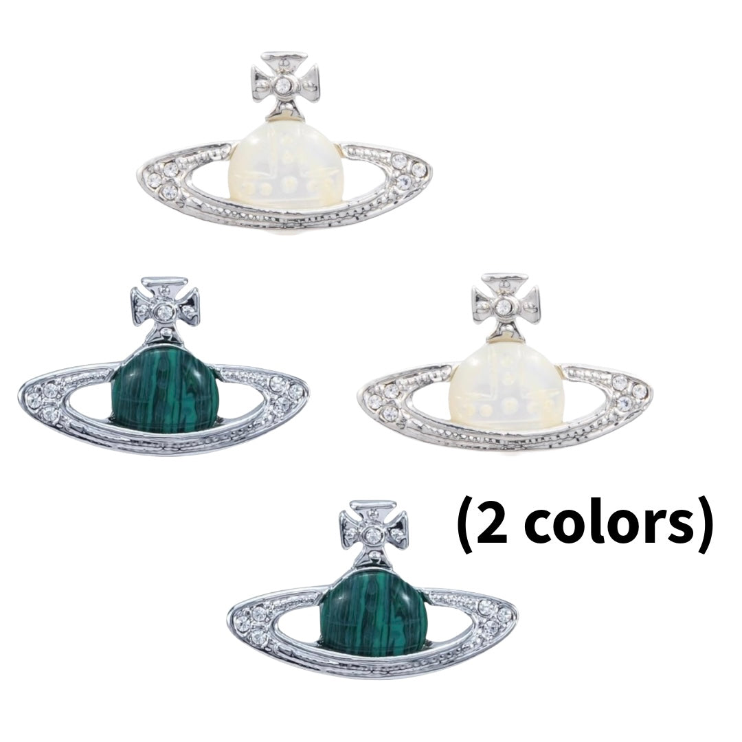 Mini Green Milk Pearl Orb Pendant Earrings (2 Colors)