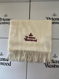 Cream & Burgundy Orb Scarf