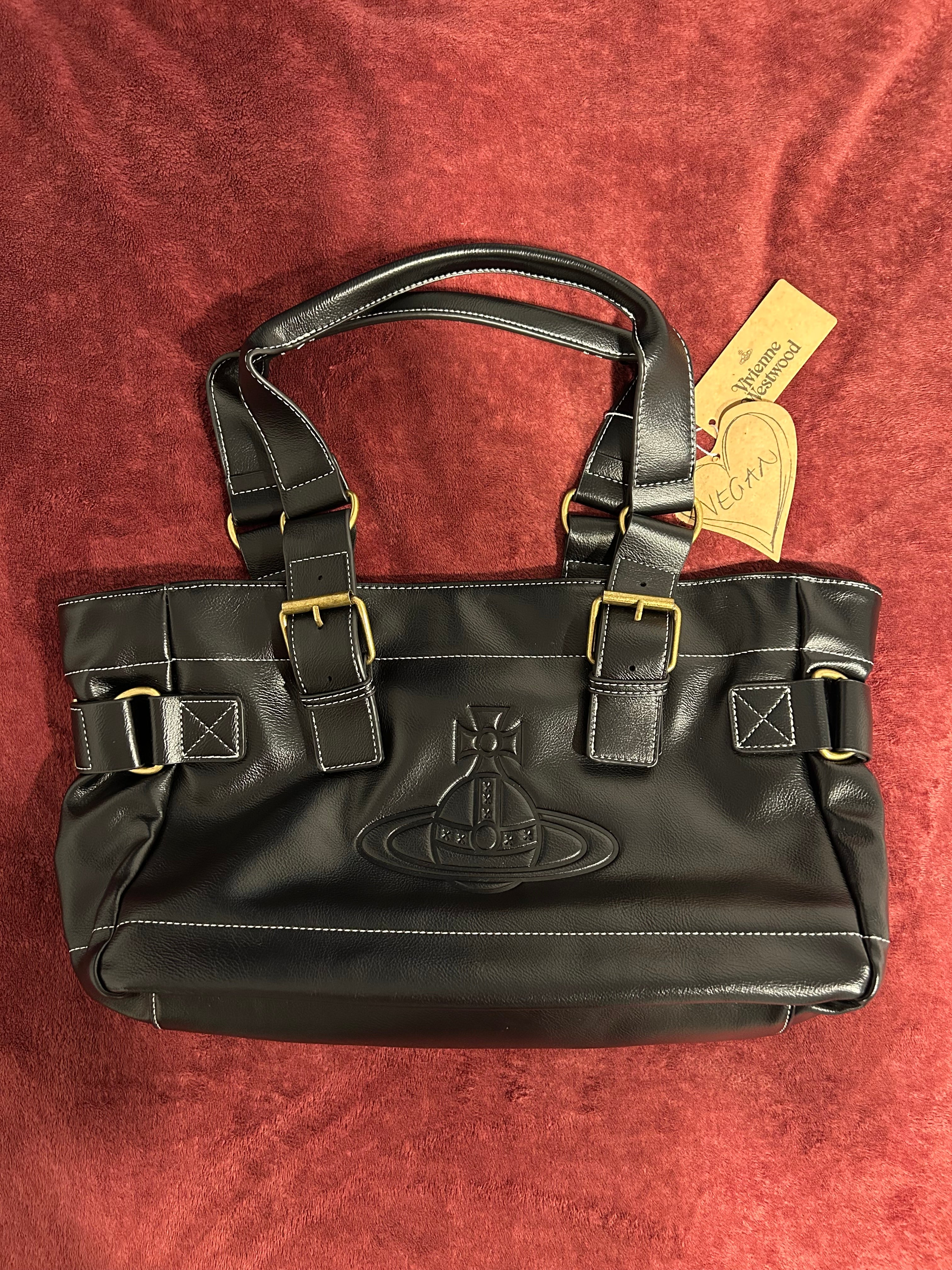 Black and Gold Orb Engraved Design Leather Messenger Tote Hand Bag