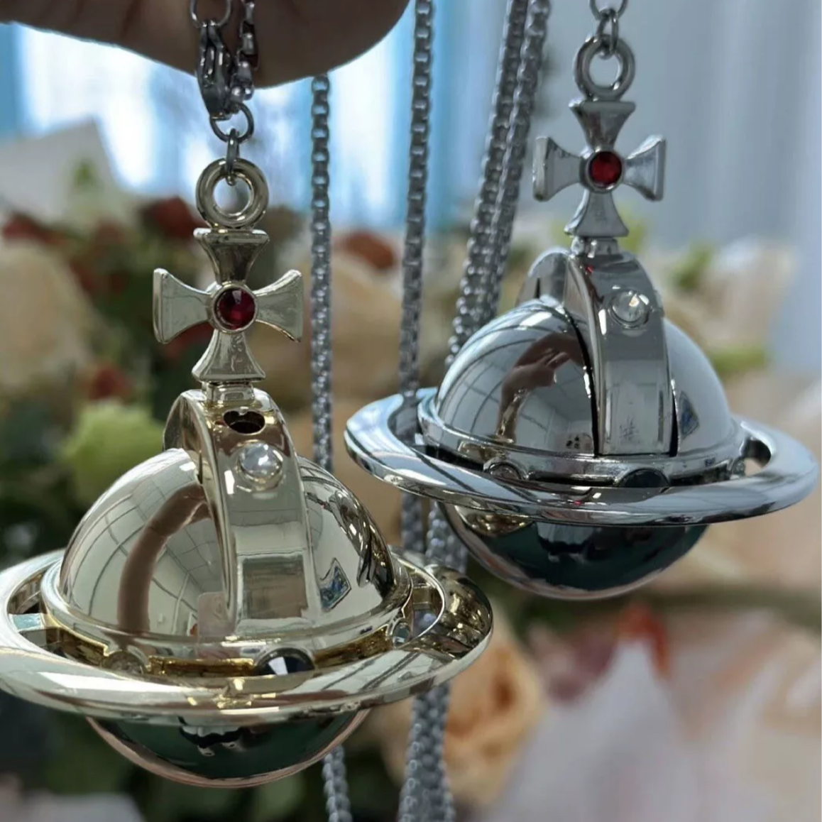 Shins Lighter Orb Necklace Gold & Silver