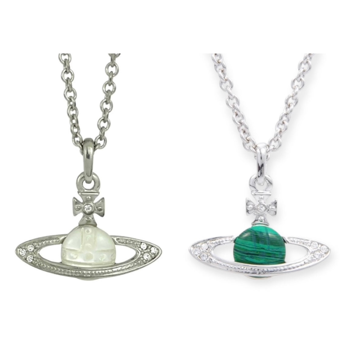 Mini Green Milk Pearl Orb 10MM Pendant Necklace (2 colors)