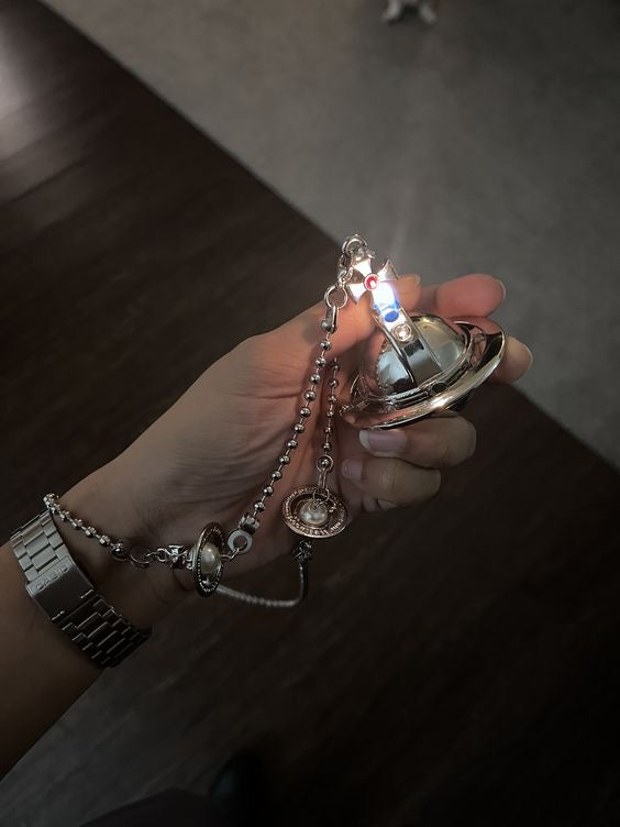 Shins Lighter Orb Necklace Gold & Silver