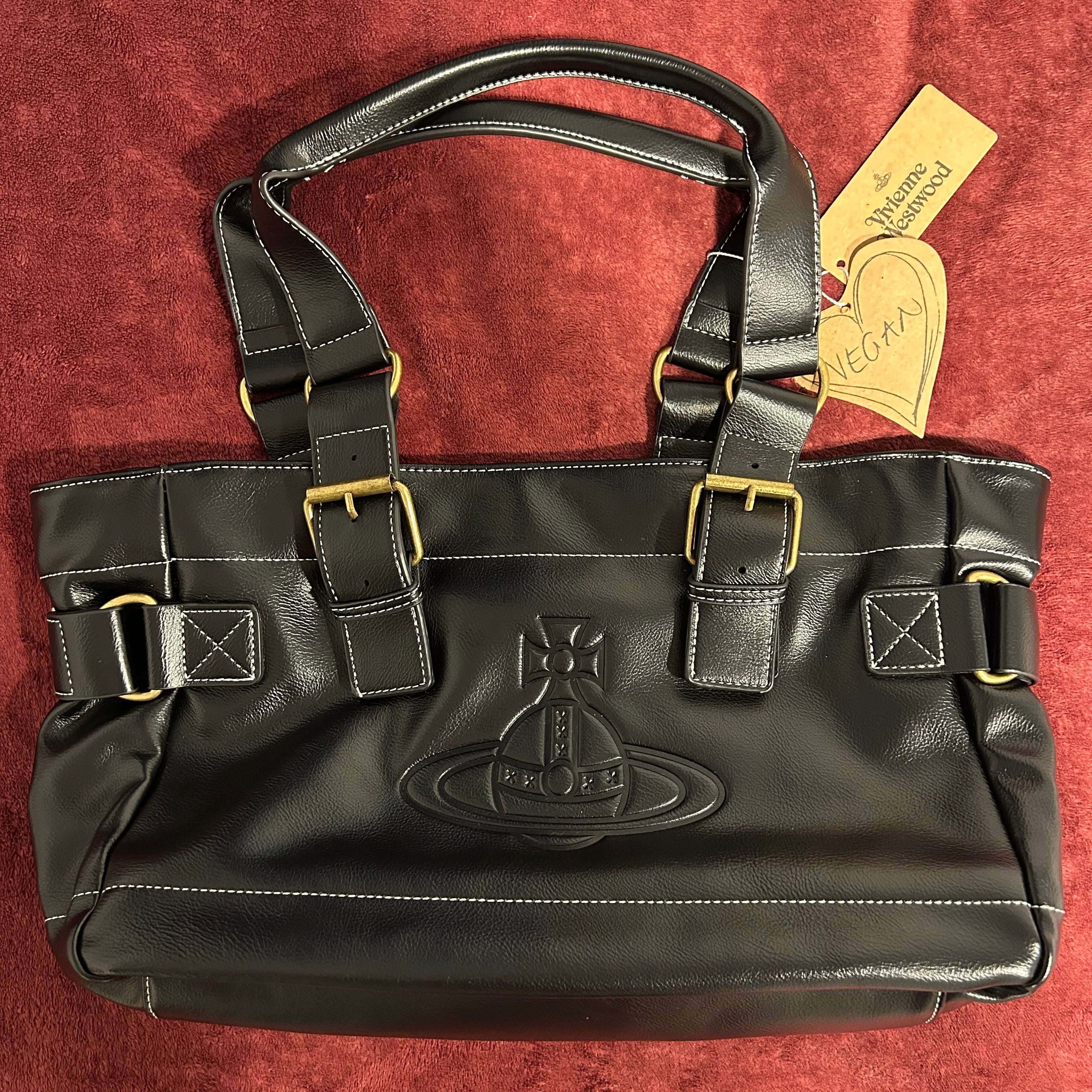 Black and Gold Orb Engraved Design Leather Messenger Tote Hand Bag