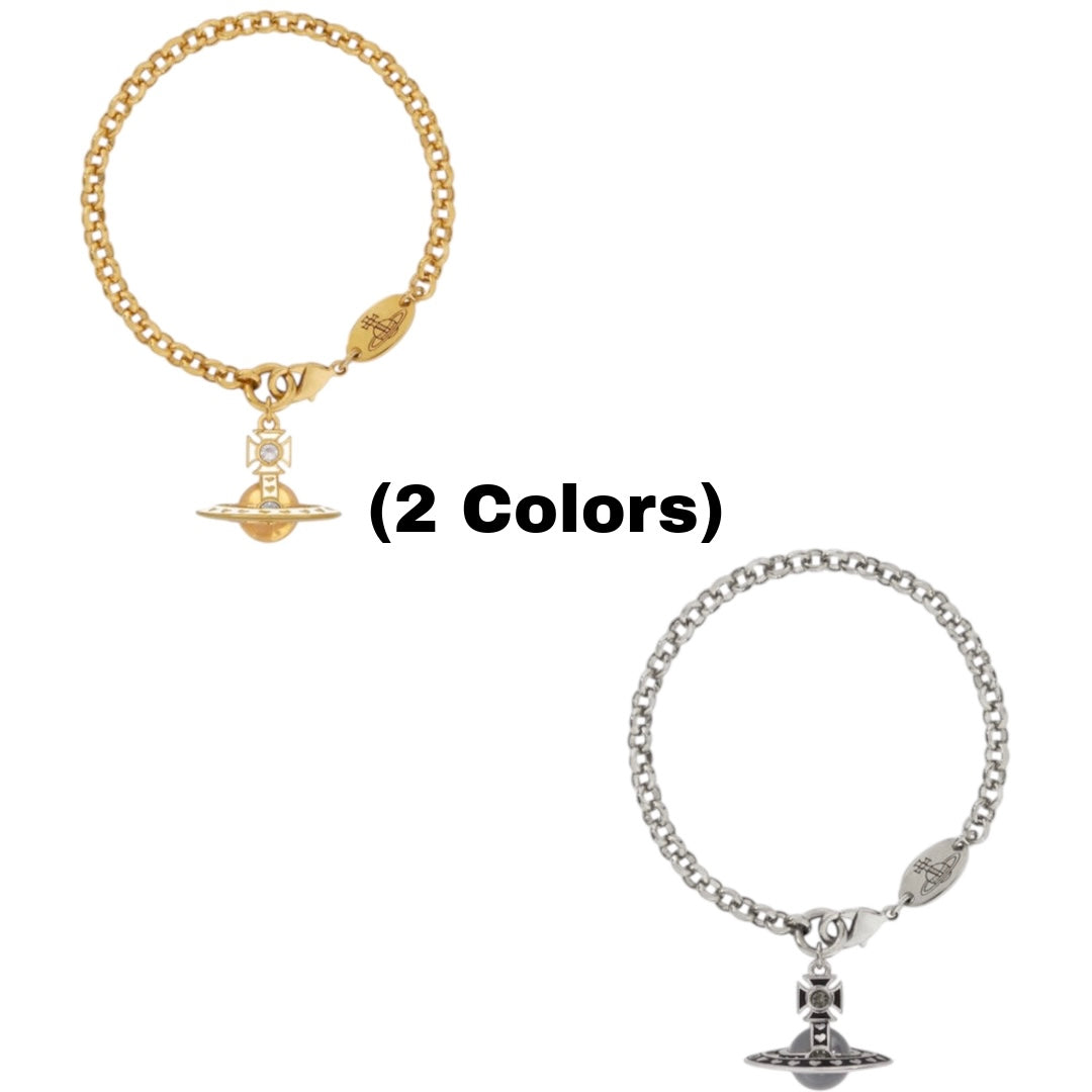 Nana Mini Glass Orb Bracelet (Gold & Black)