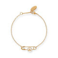 Safety Pin Pearl Design Gold & Silver Bracelet (2 Colors)