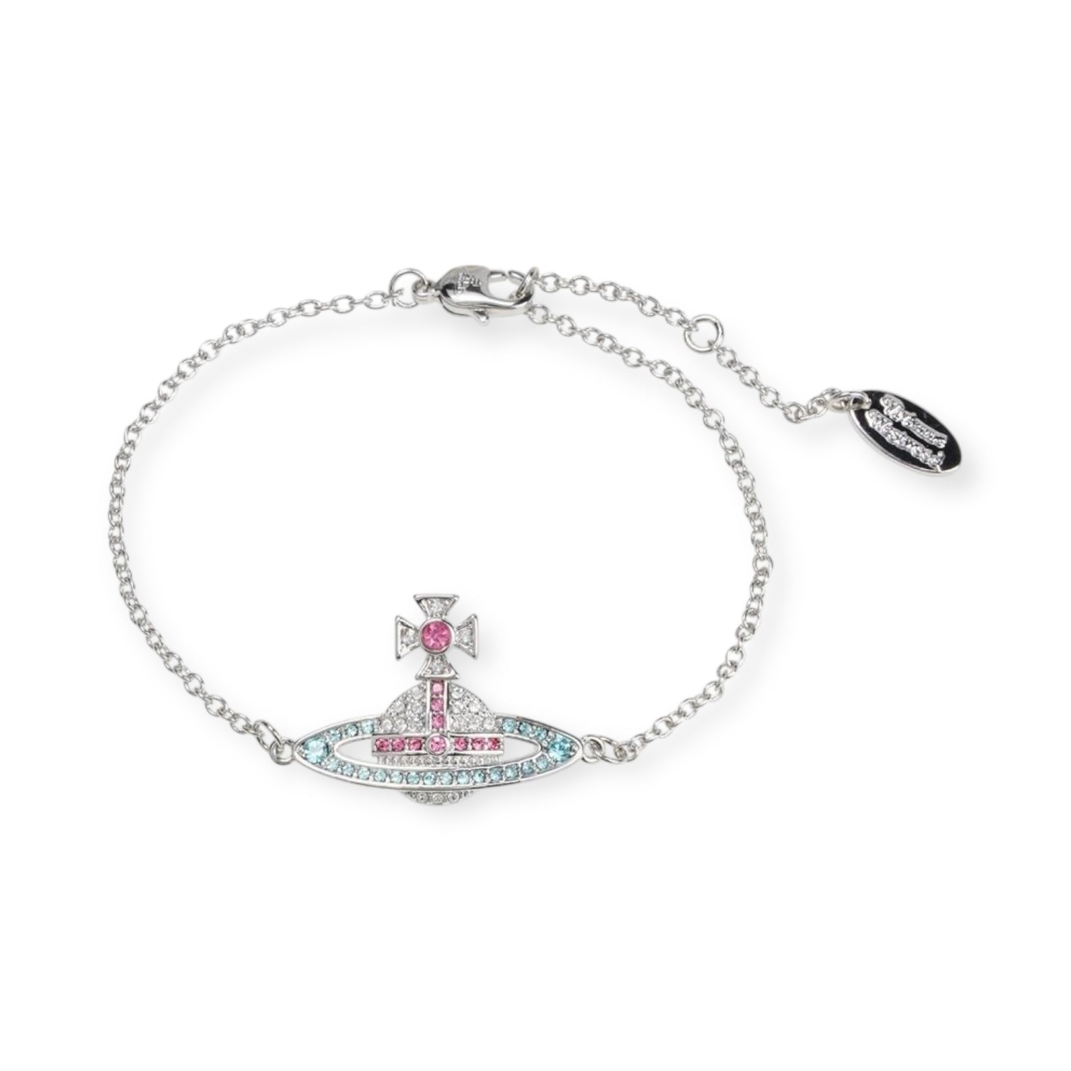 Gem Studded 2D Orb Pendant Bracelet (5 Colors)