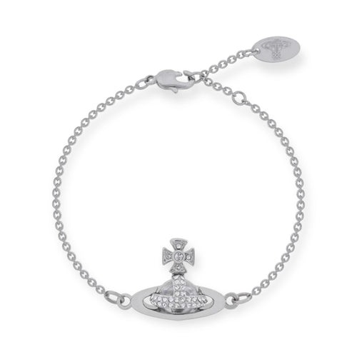 2D Gem Studded Clear Orb Pendant Gold & Silver Bracelet (2 Colors)