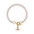 Abstract Colorful Beaded Pearl Metallic Hanging Orb Pendant Bracelet (4 Colors)