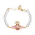 Multi Star Orb Pendant Beaded Pearl Bracelet (2 Colors)