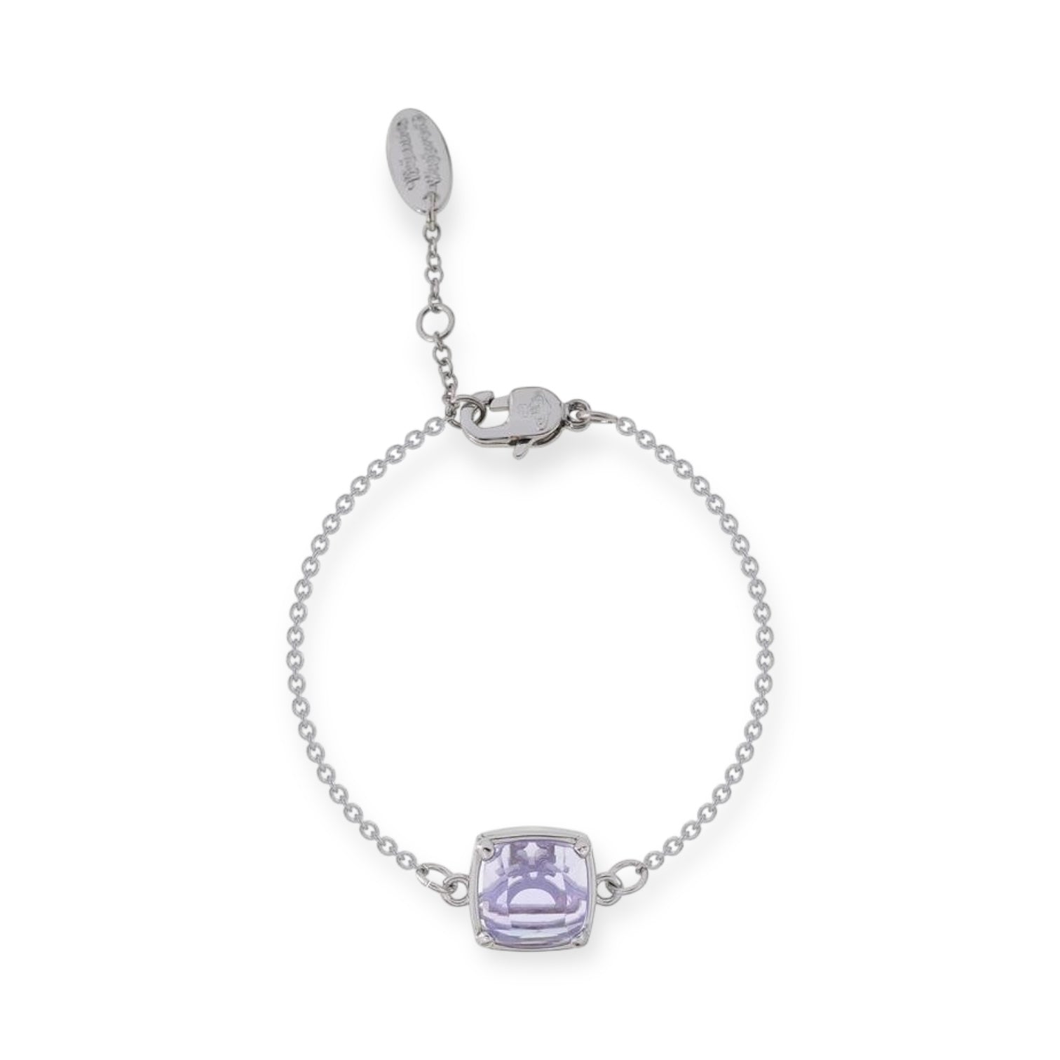 Colored Glass Square Orb Design Pendant Bracelet (3 Colors)
