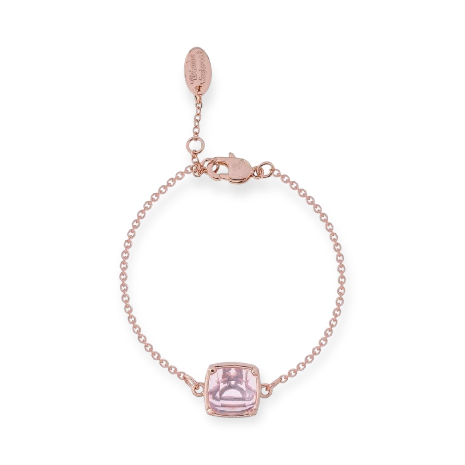 Colored Glass Square Orb Design Pendant Bracelet (3 Colors)