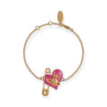 Heart Safety Pin Paperclip Asymmetrical Pearl Orb Design Bracelet (3 Colors)