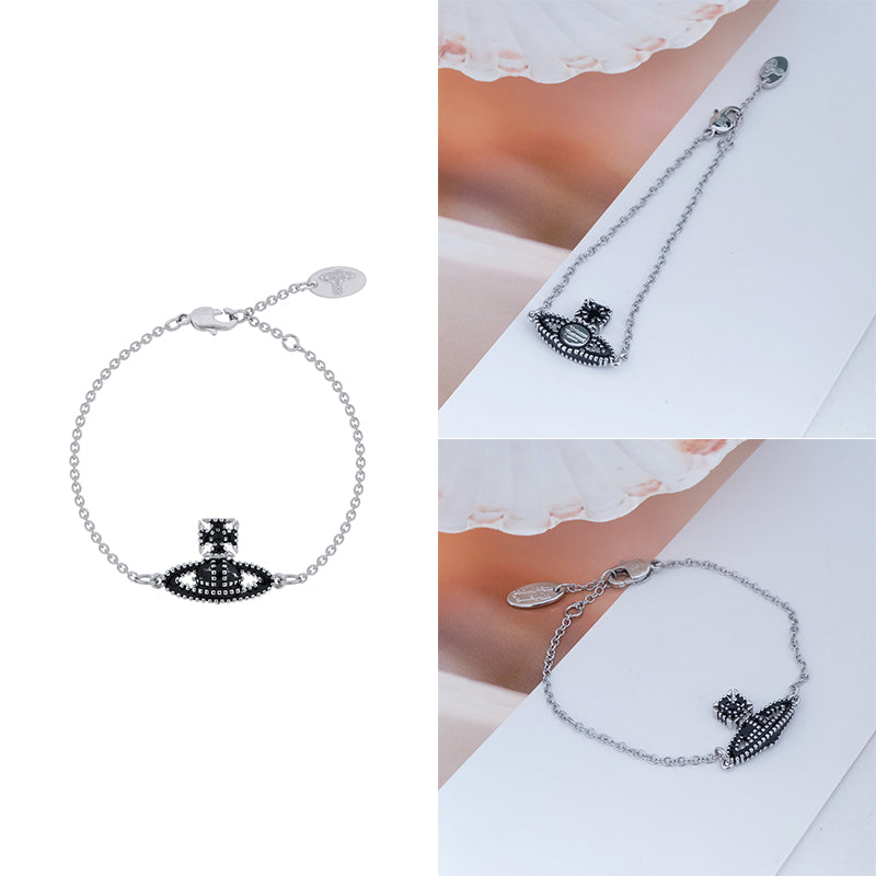 Colorful Square Dotted Orb Pendant Bracelet (4 Colors)
