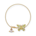 Butterfly Gemstone Orb Pendant Bracelet (3 Colors)