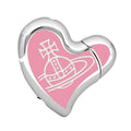 Baby Pink and Silver Heart Orb Lighter