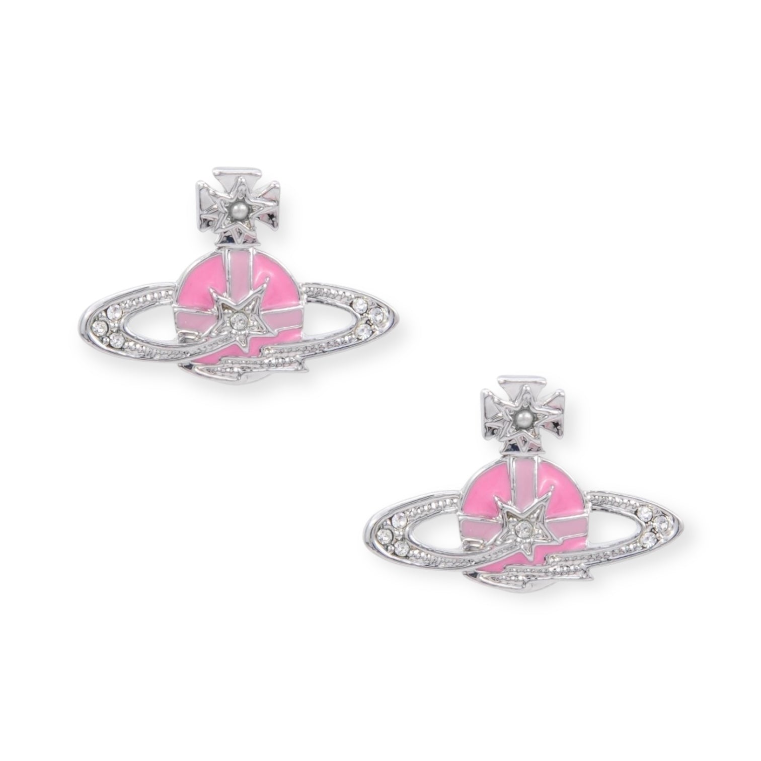 Multicolor Mini Orb Shooting Star Saturn Earrings (3 Colors)