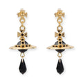 Crystal Orb Water Drop Pendant Earrings (4 Colors)