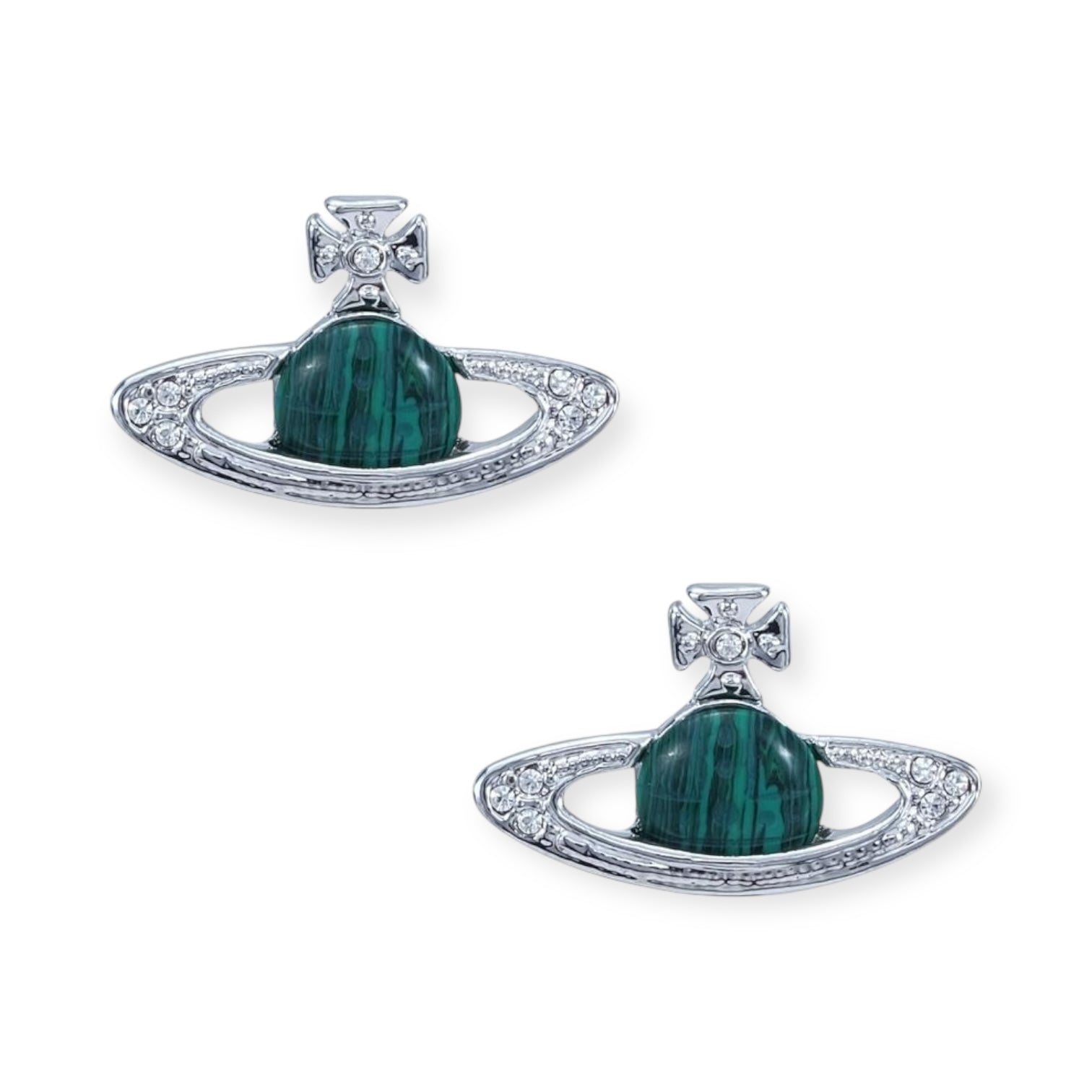 Mini Green Milk Pearl Orb Pendant Earrings (2 Colors)
