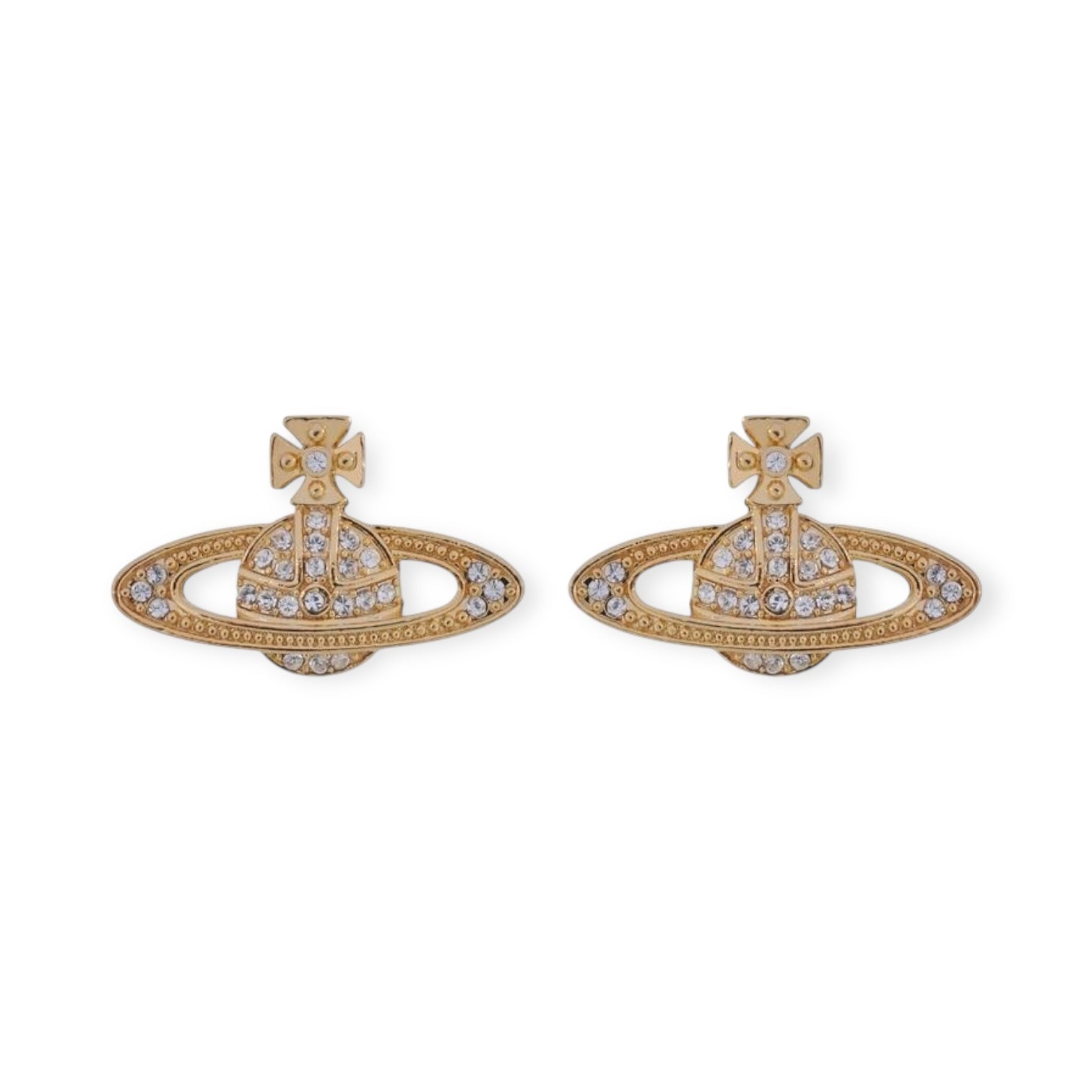 Mini Gem Studded Orb Pendant Earrings (7 Colors)