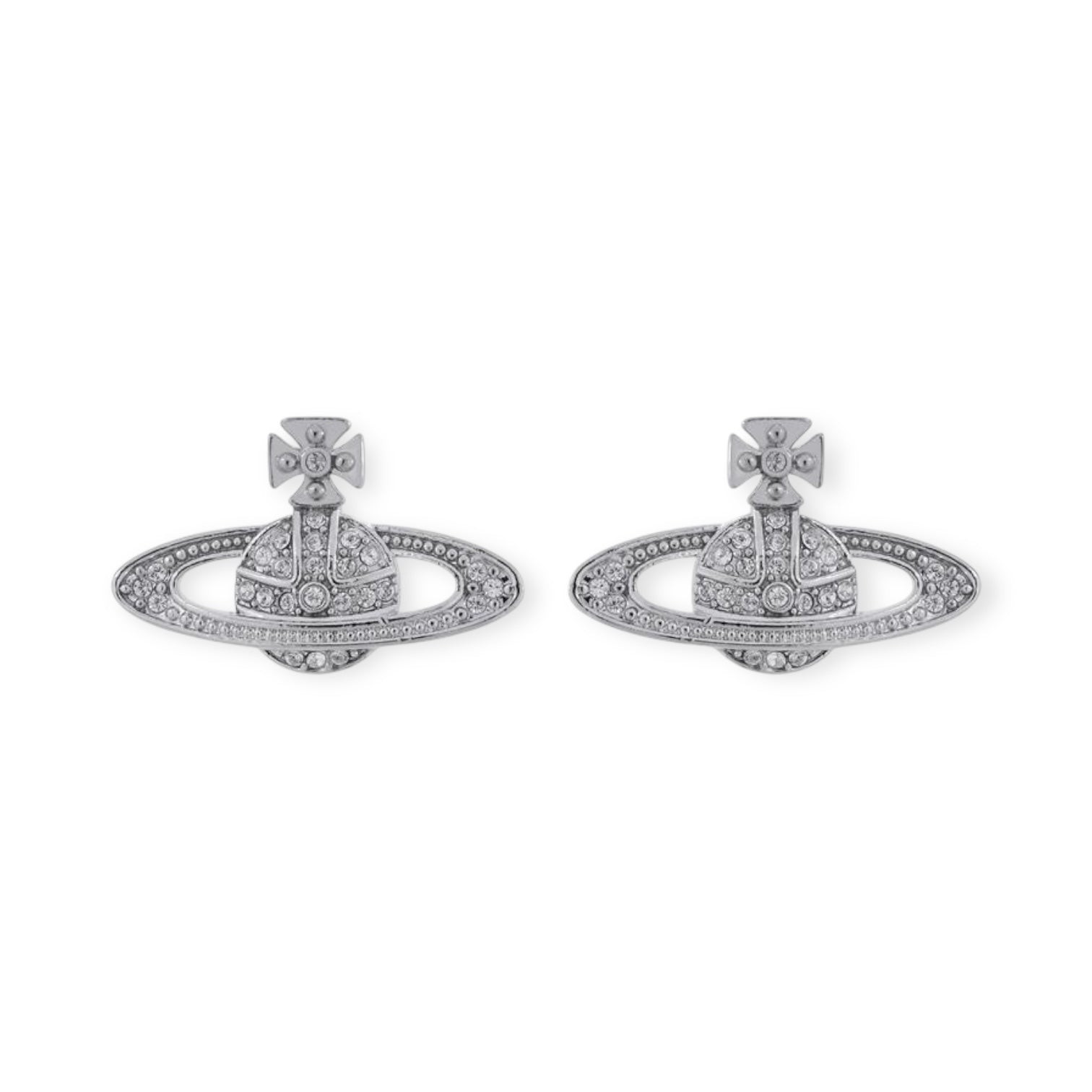 Mini Gem Studded Orb Pendant Earrings (7 Colors)