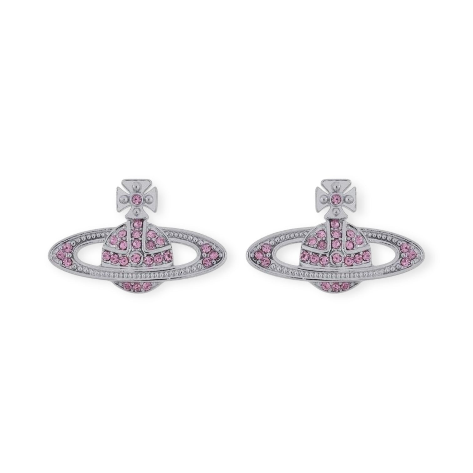Mini Gem Studded Orb Pendant Earrings (7 Colors)