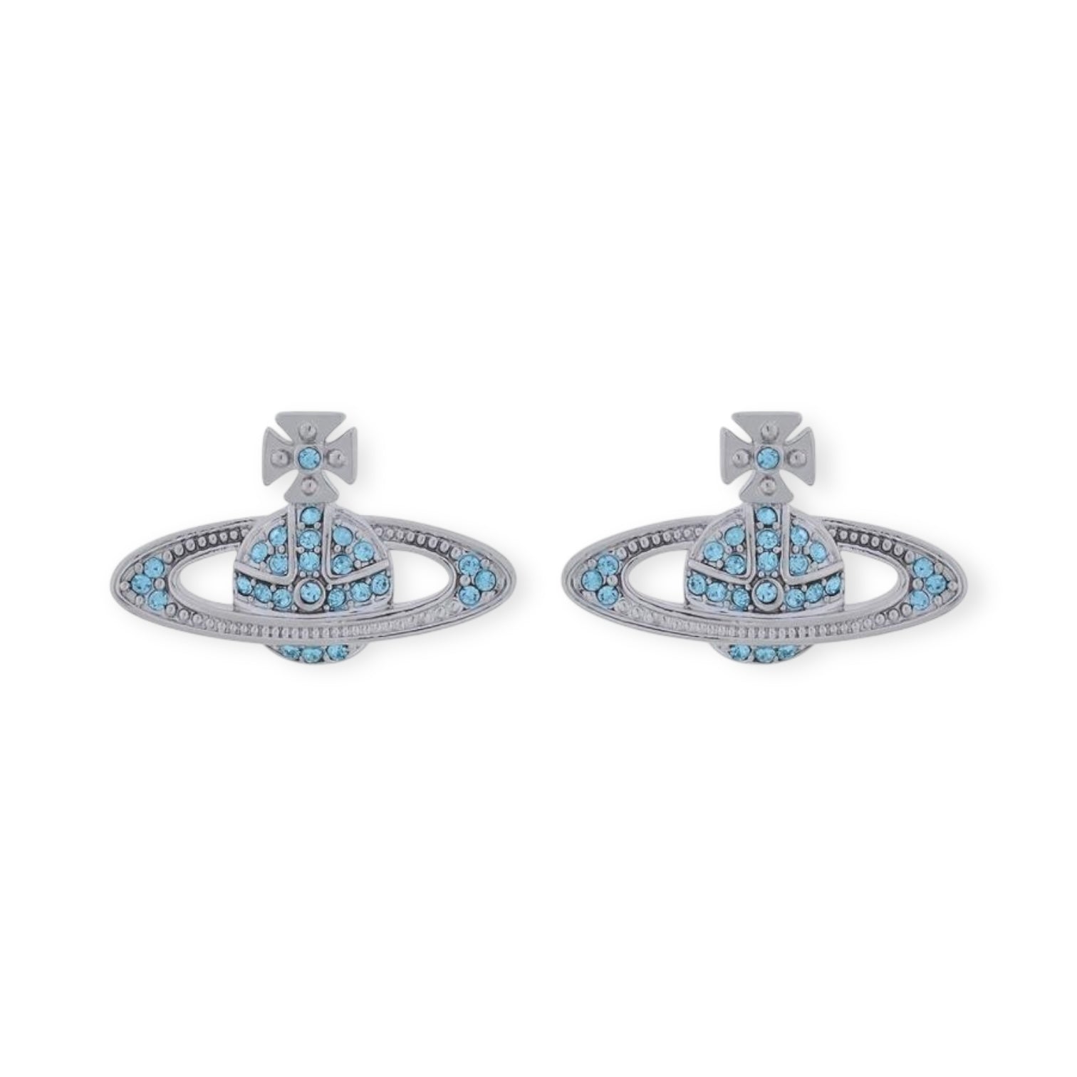 Mini Gem Studded Orb Pendant Earrings (7 Colors)
