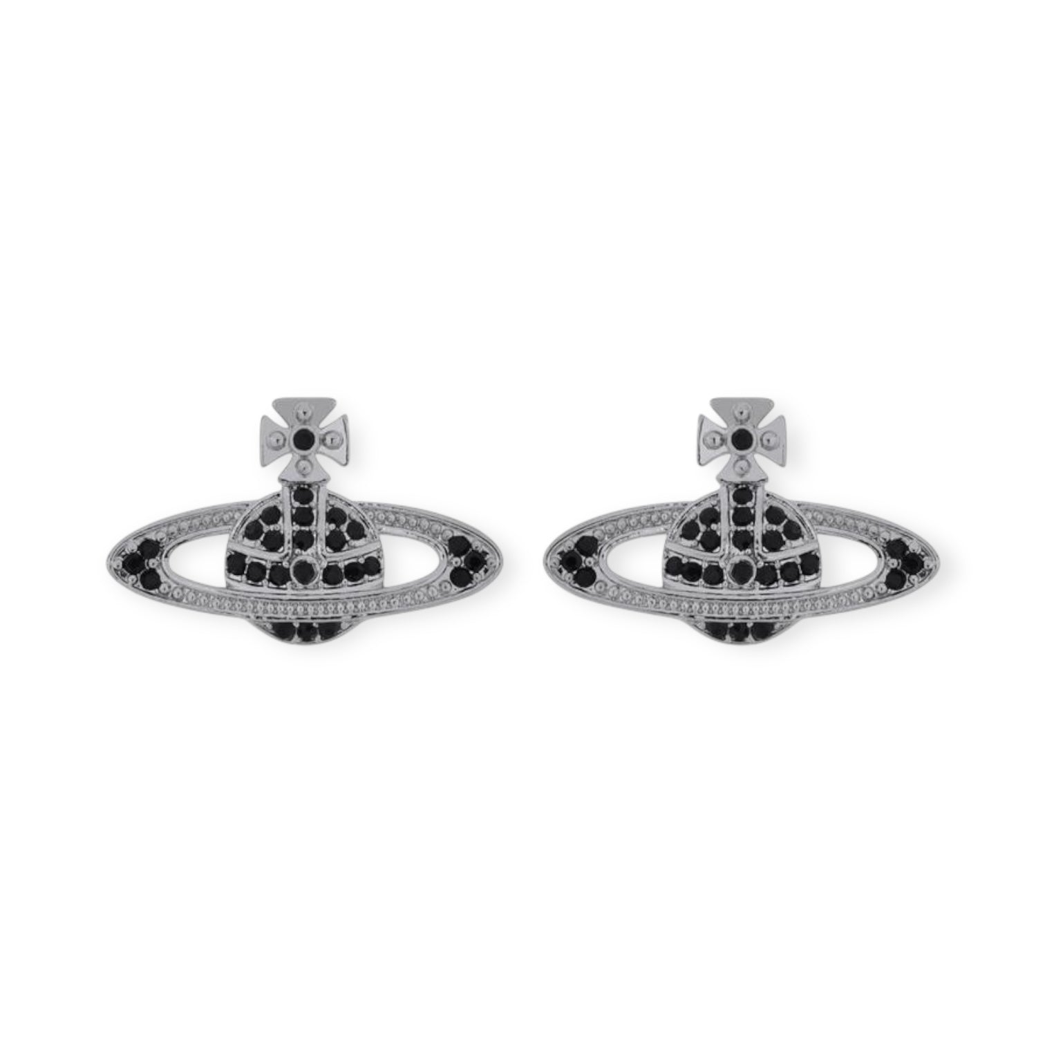 Mini Gem Studded Orb Pendant Earrings (7 Colors)