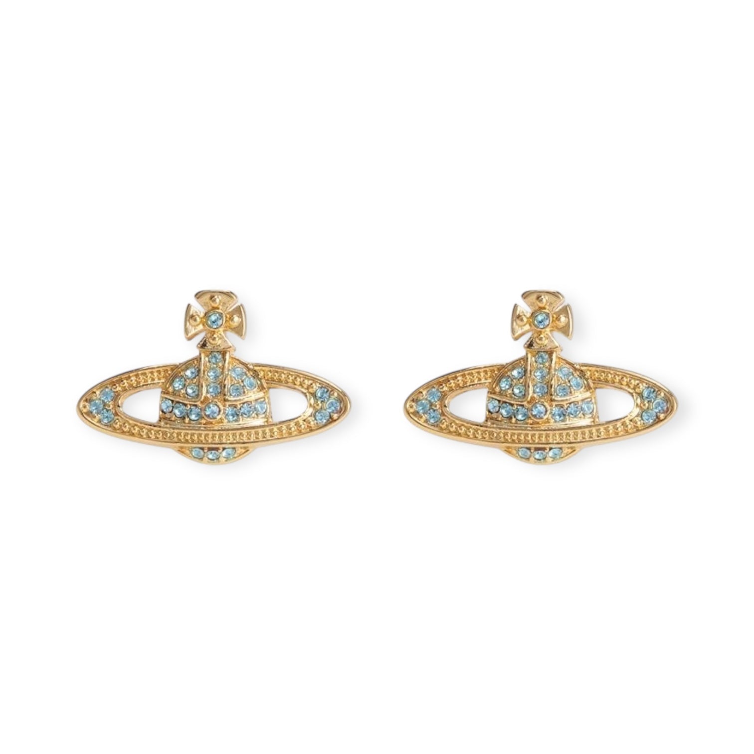 Mini Gem Studded Orb Pendant Earrings (7 Colors)