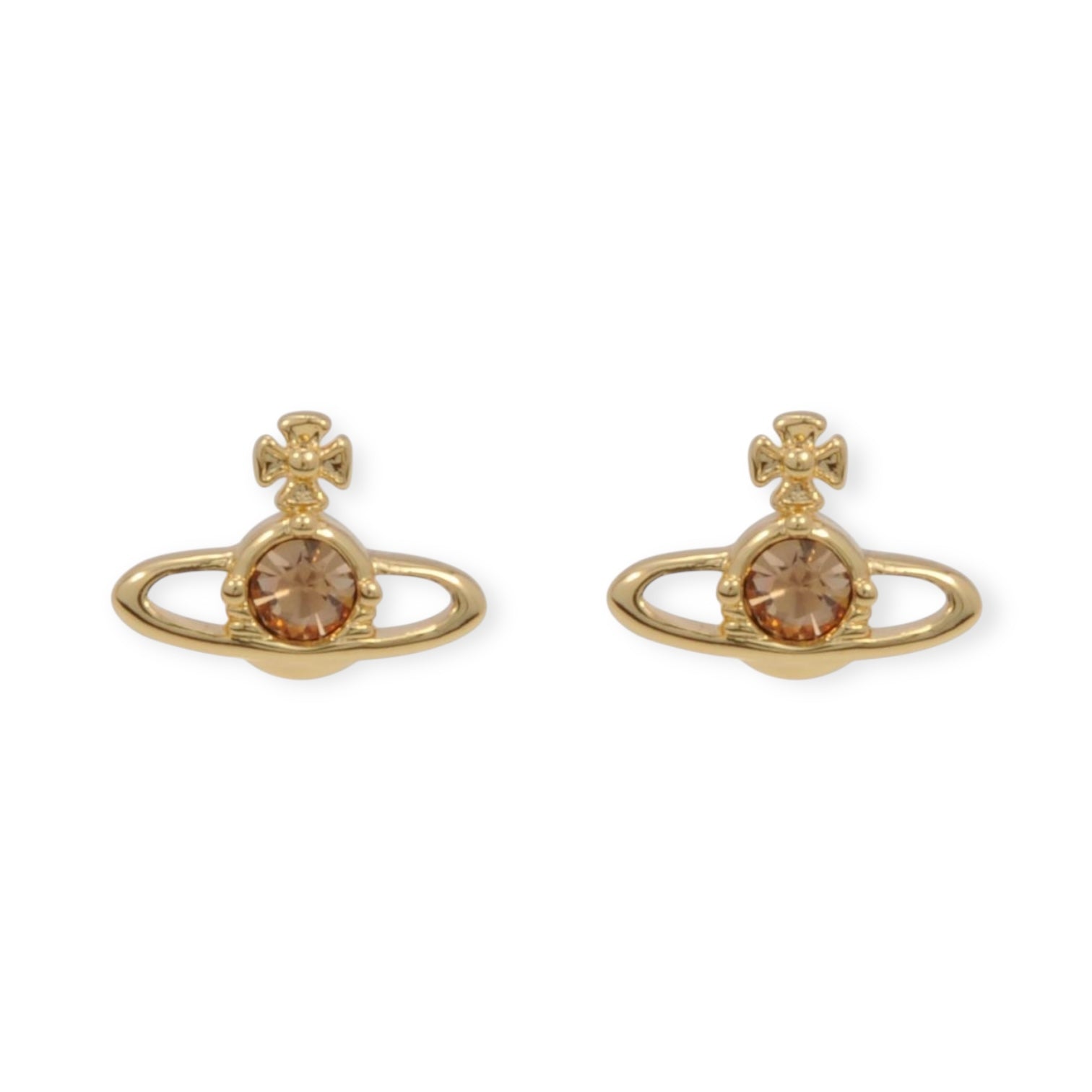 Mini Gem Stud Orb Pendant Earrings (6 Colors)