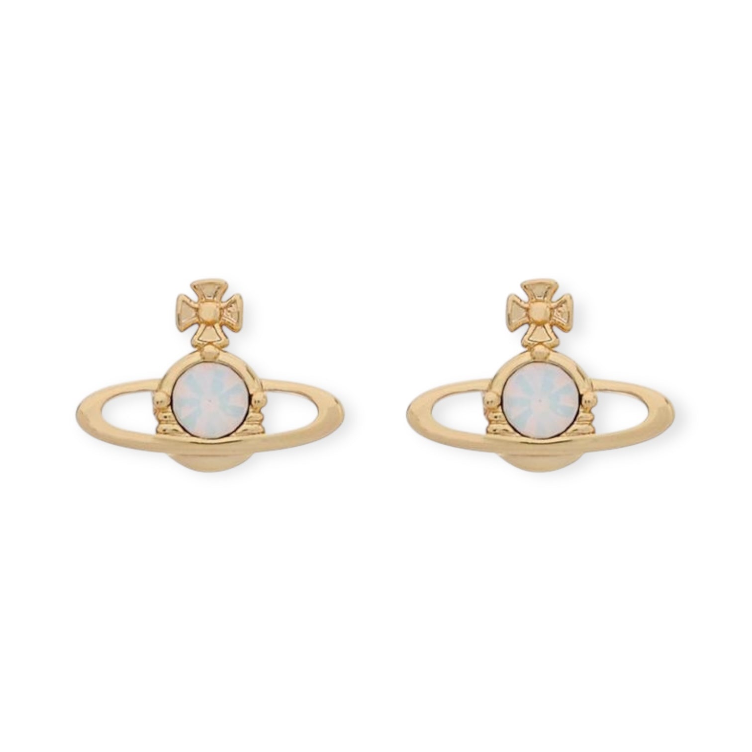Mini Gem Stud Orb Pendant Earrings (6 Colors)