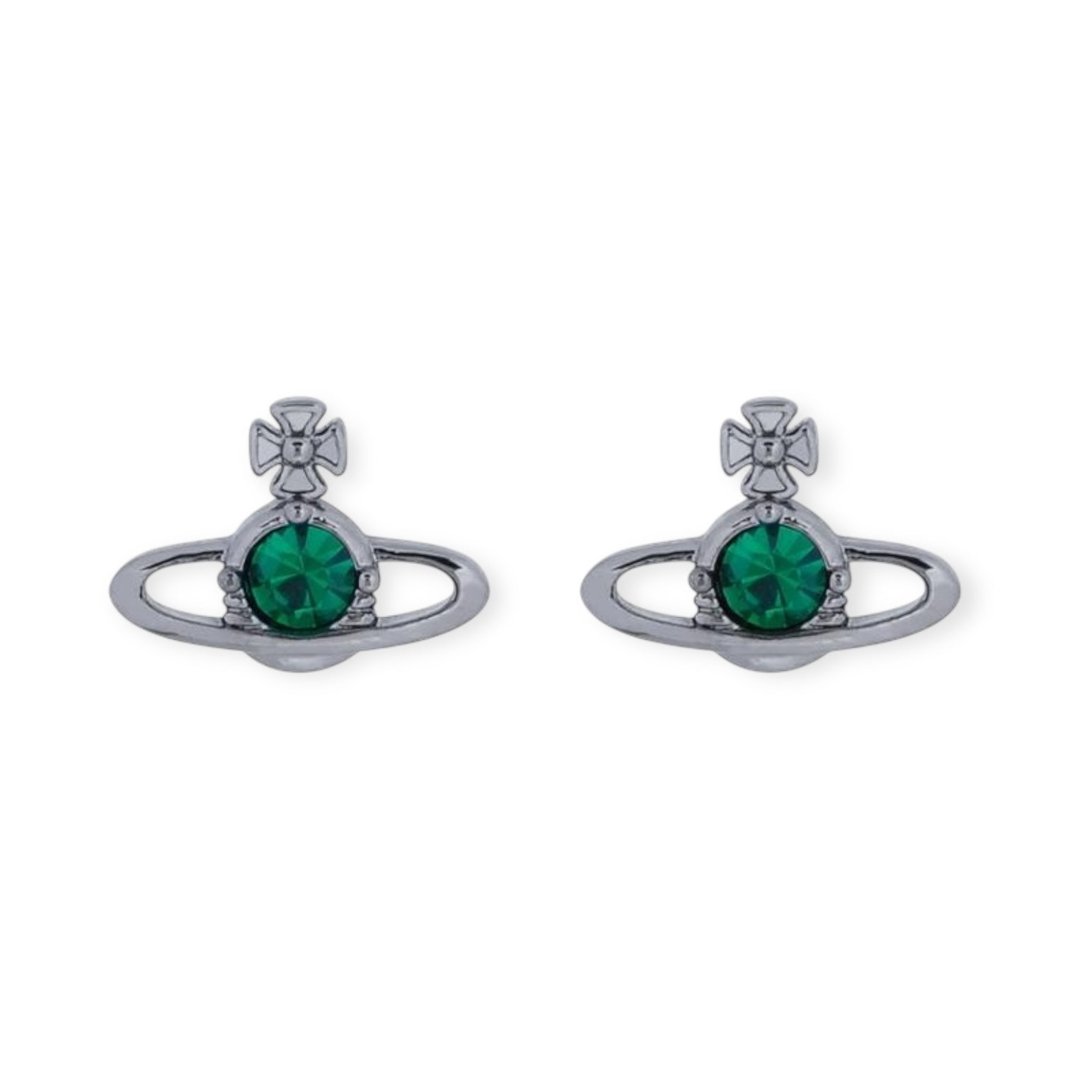 Mini Gem Stud Orb Pendant Earrings (6 Colors)