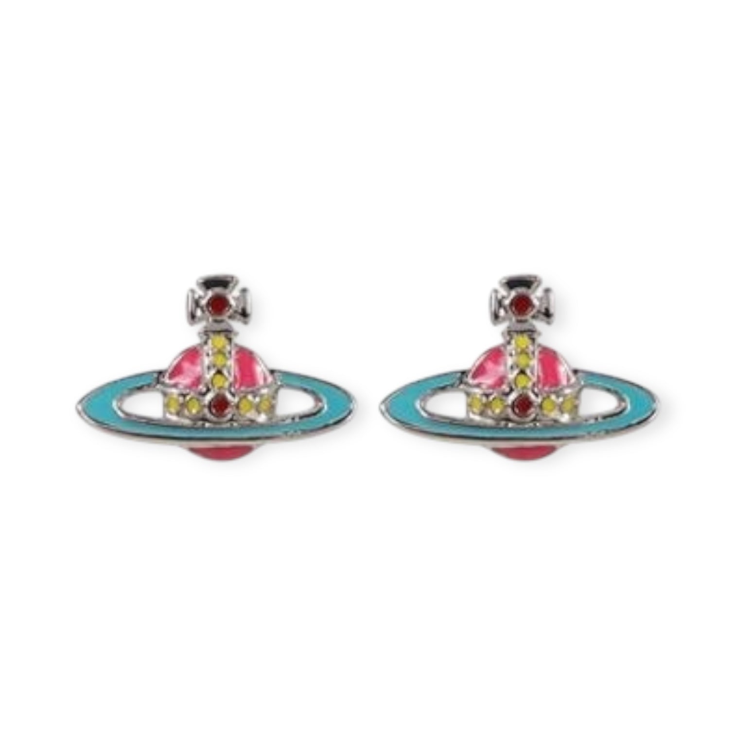 Mini Colorful Abstract Orb Pendant Earrings (8 Colors)