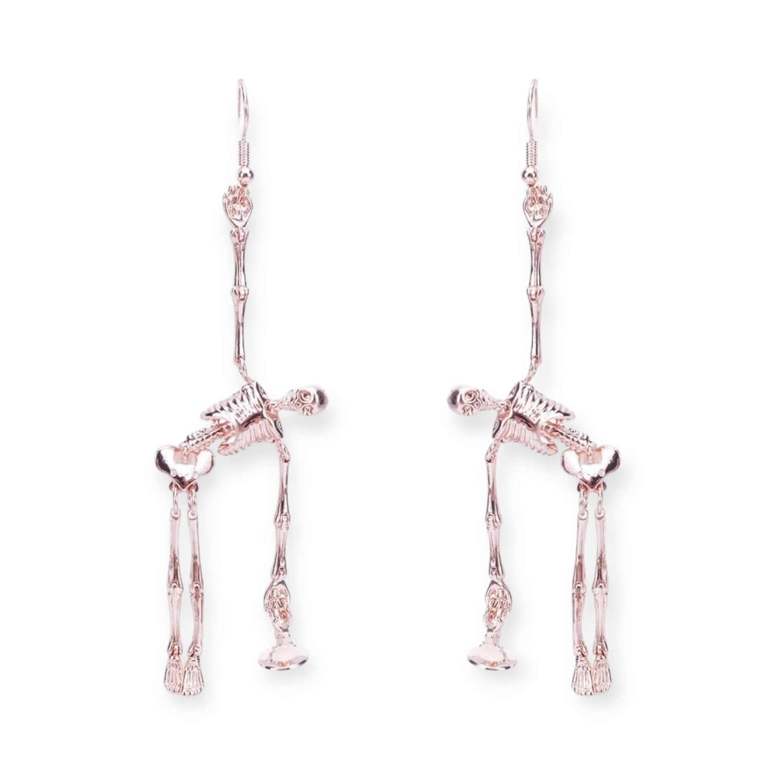 Skeleton Body Holding Orb Pendant Earrings (3 Colors)