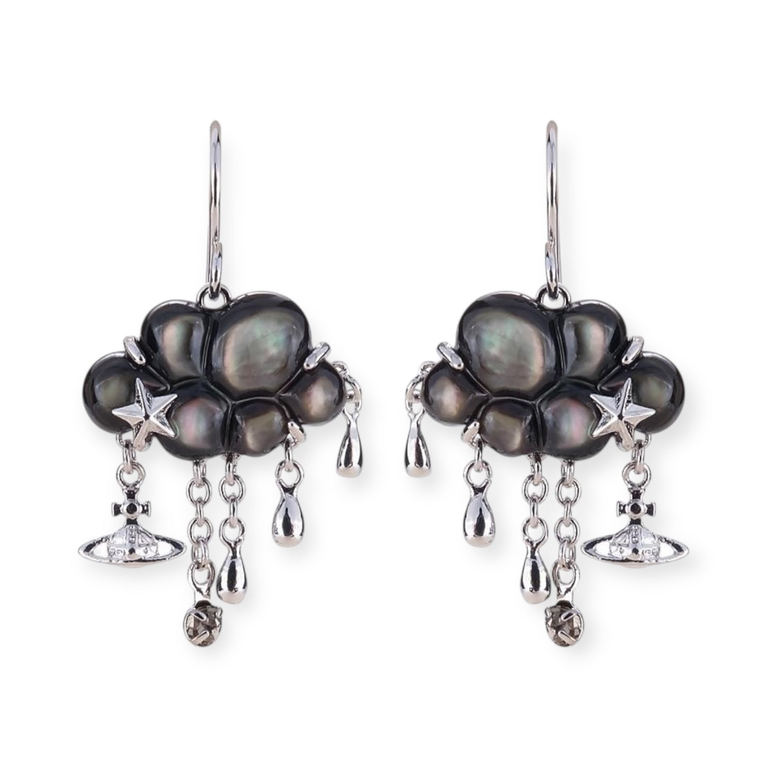 Rain Cloud Charm Pendant Earrings (3 Colors)