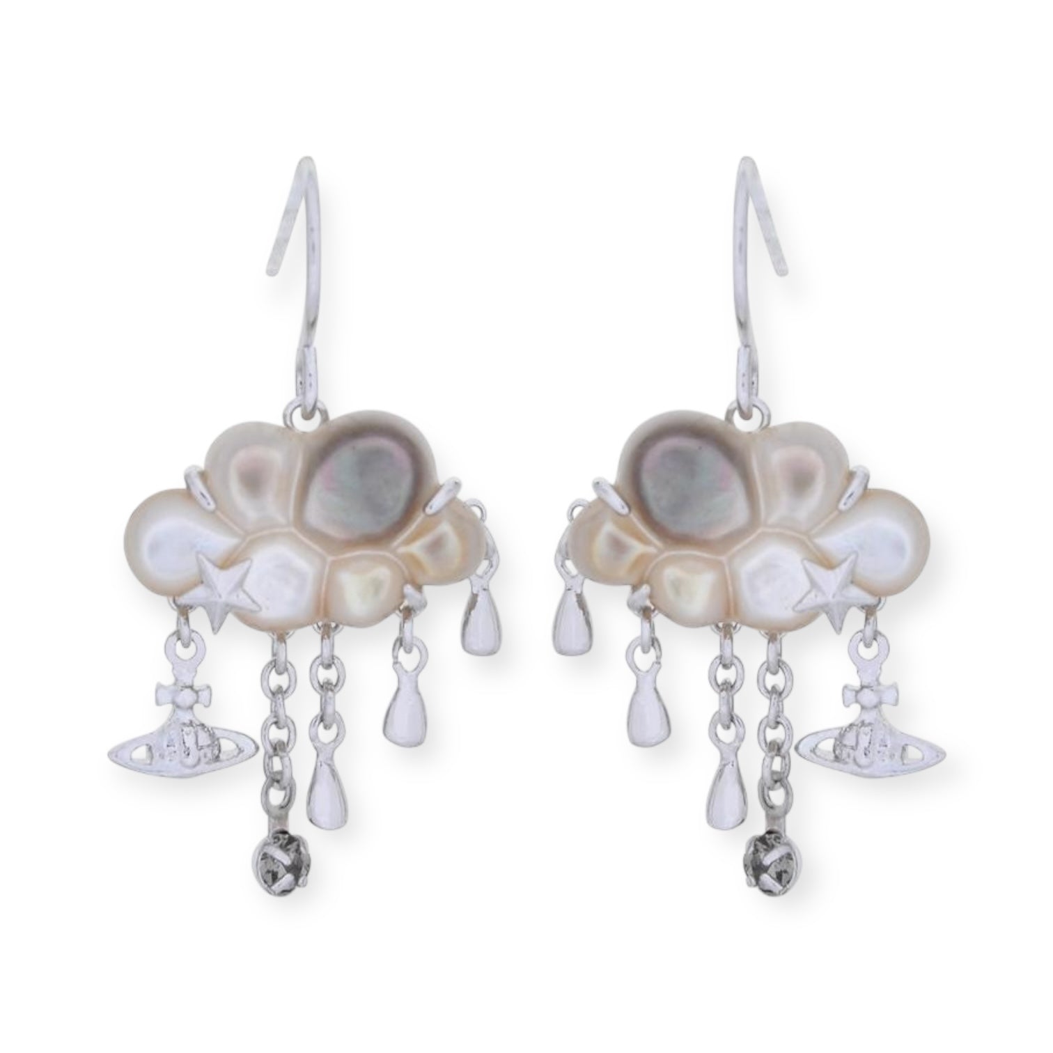 Rain Cloud Charm Pendant Earrings (3 Colors)