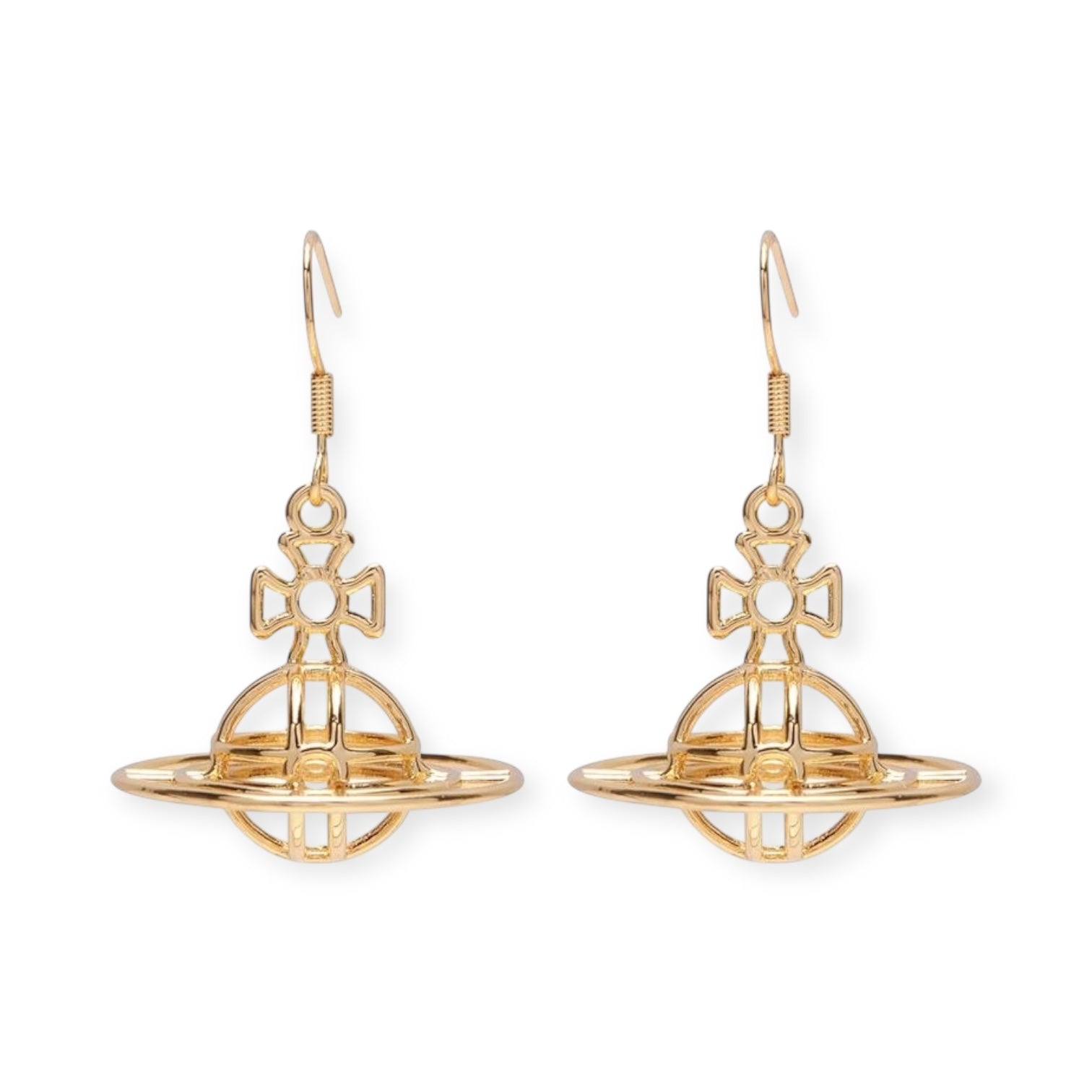 Wired Outline Orb Pendant Earrings (4 Colors)