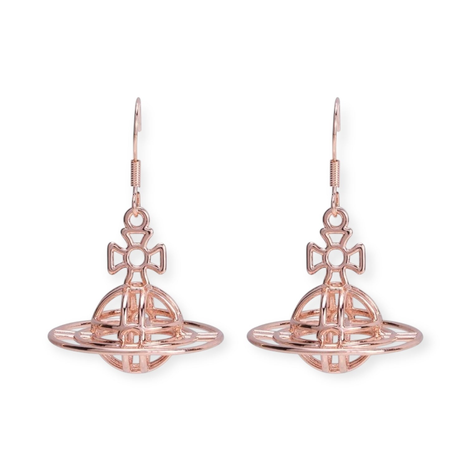 Wired Outline Orb Pendant Earrings (4 Colors)