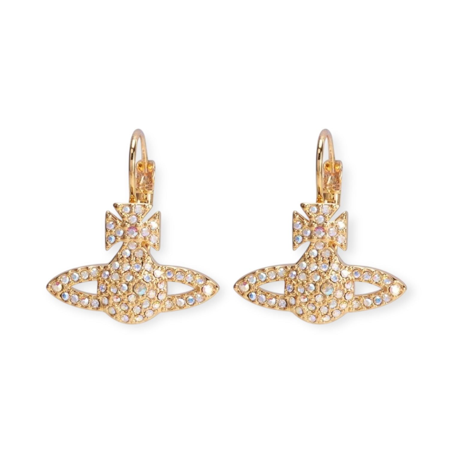 Gem Studded Encrusted Orb Pendant Earrings (5 Colors)