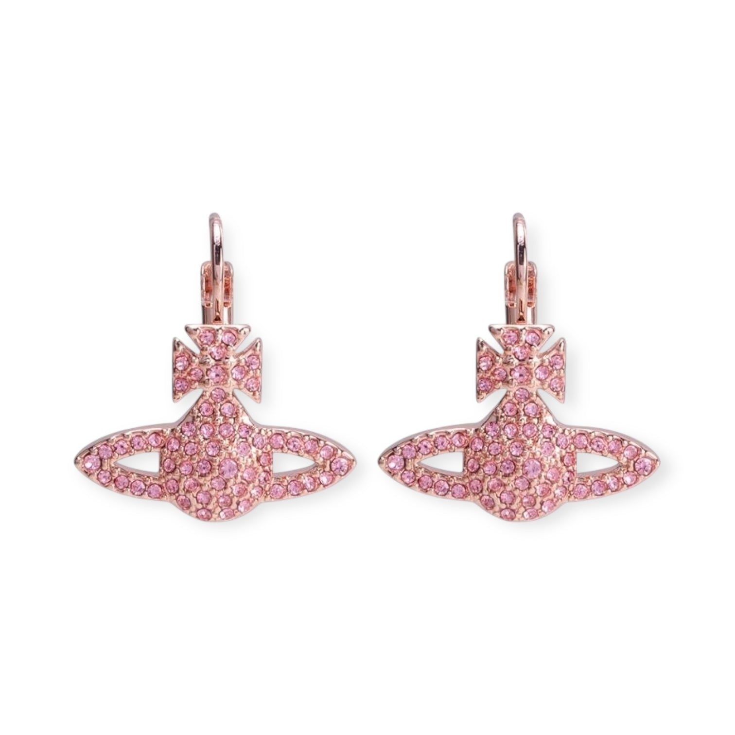 Gem Studded Encrusted Orb Pendant Earrings (5 Colors)