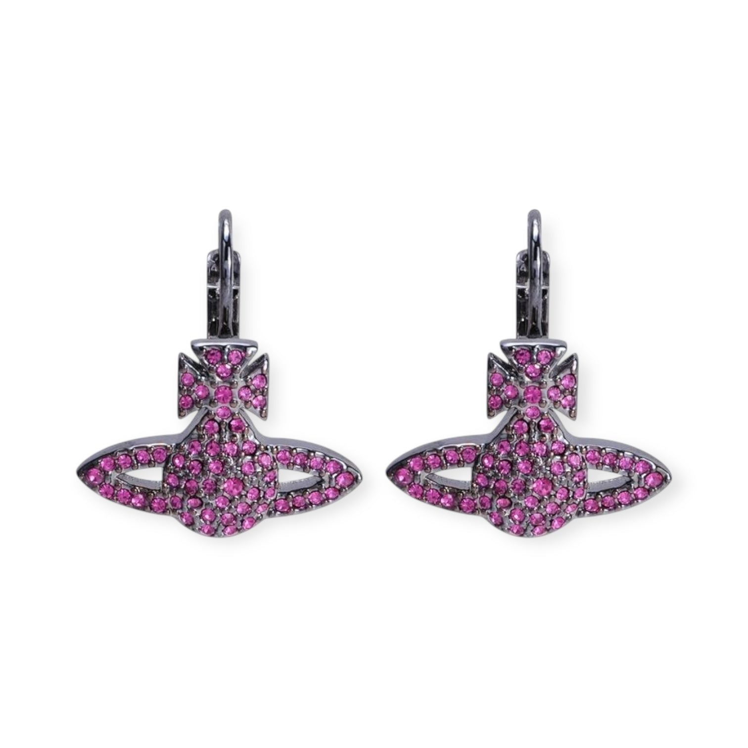 Gem Studded Encrusted Orb Pendant Earrings (5 Colors)