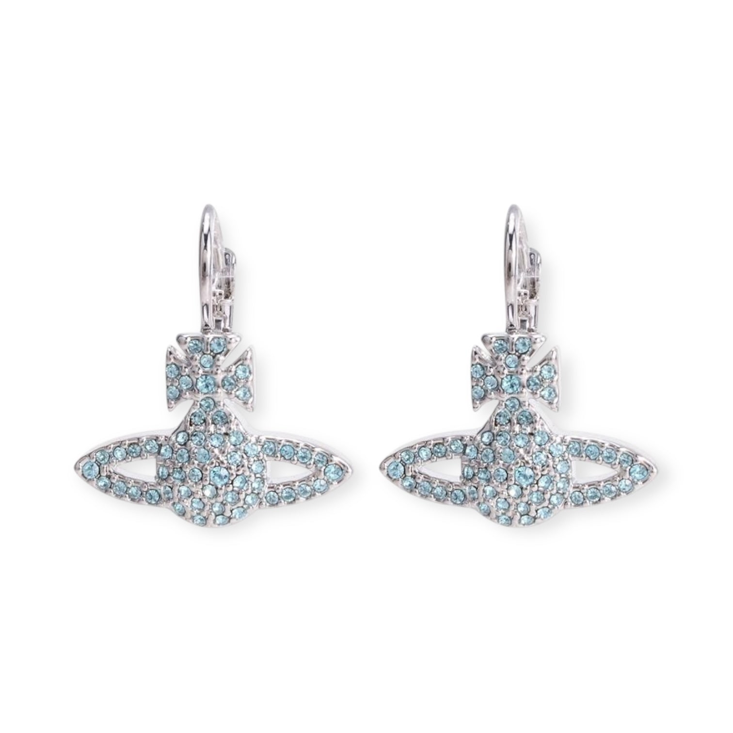 Gem Studded Encrusted Orb Pendant Earrings (5 Colors)