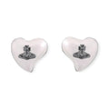 Pearl Heart Shape Shaped Orb Design Earrings (4 Colors)