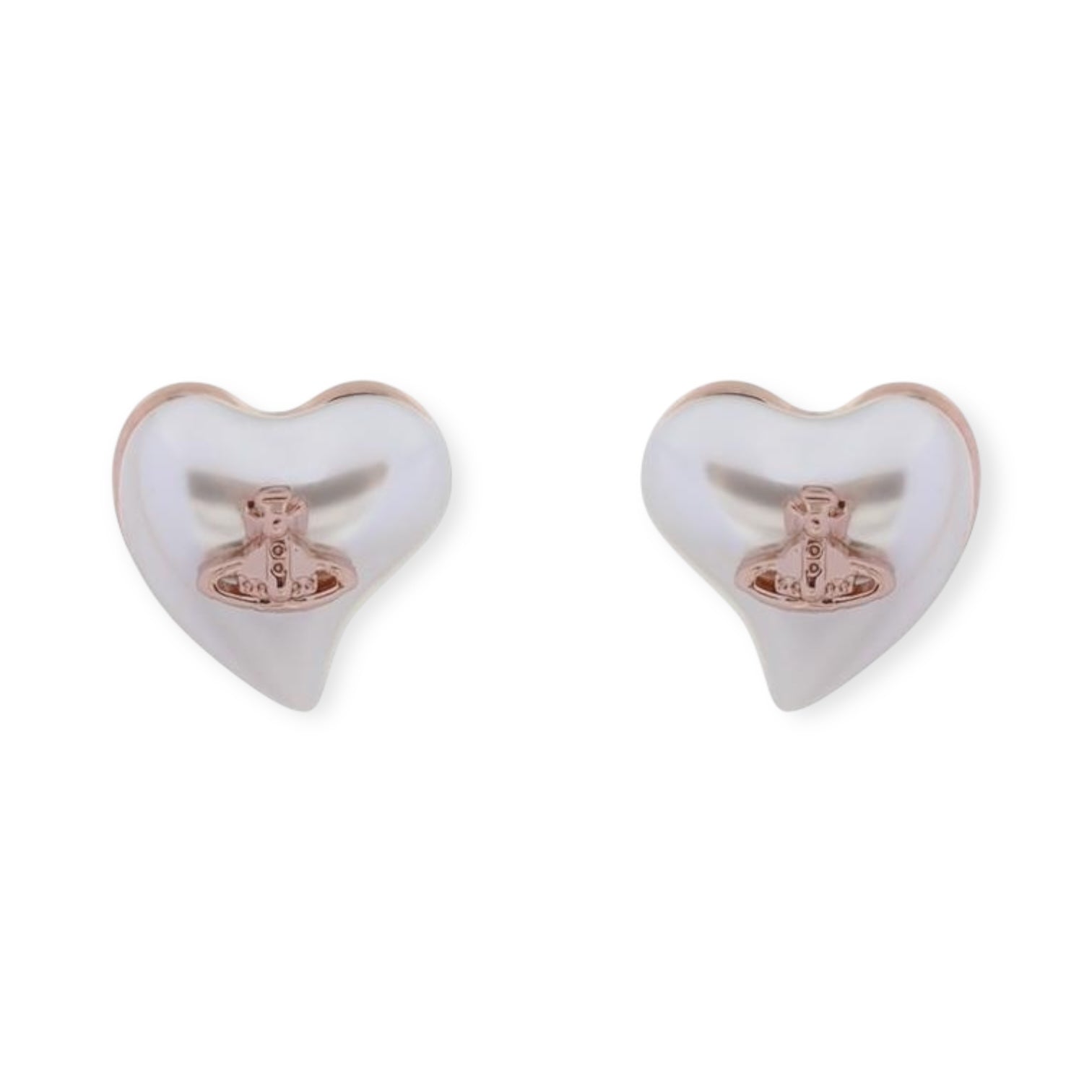 Pearl Heart Shape Shaped Orb Design Earrings (4 Colors)