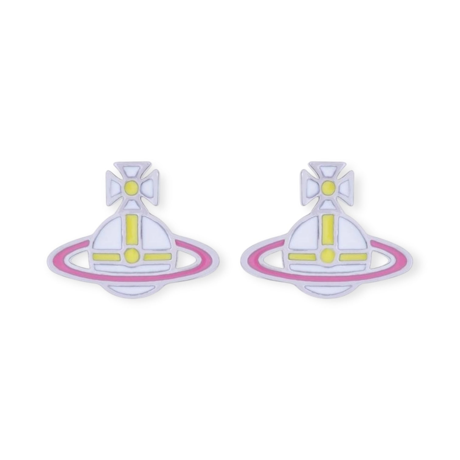 Multicolor Outline Orb Design 2D Earrings (12 Colors)