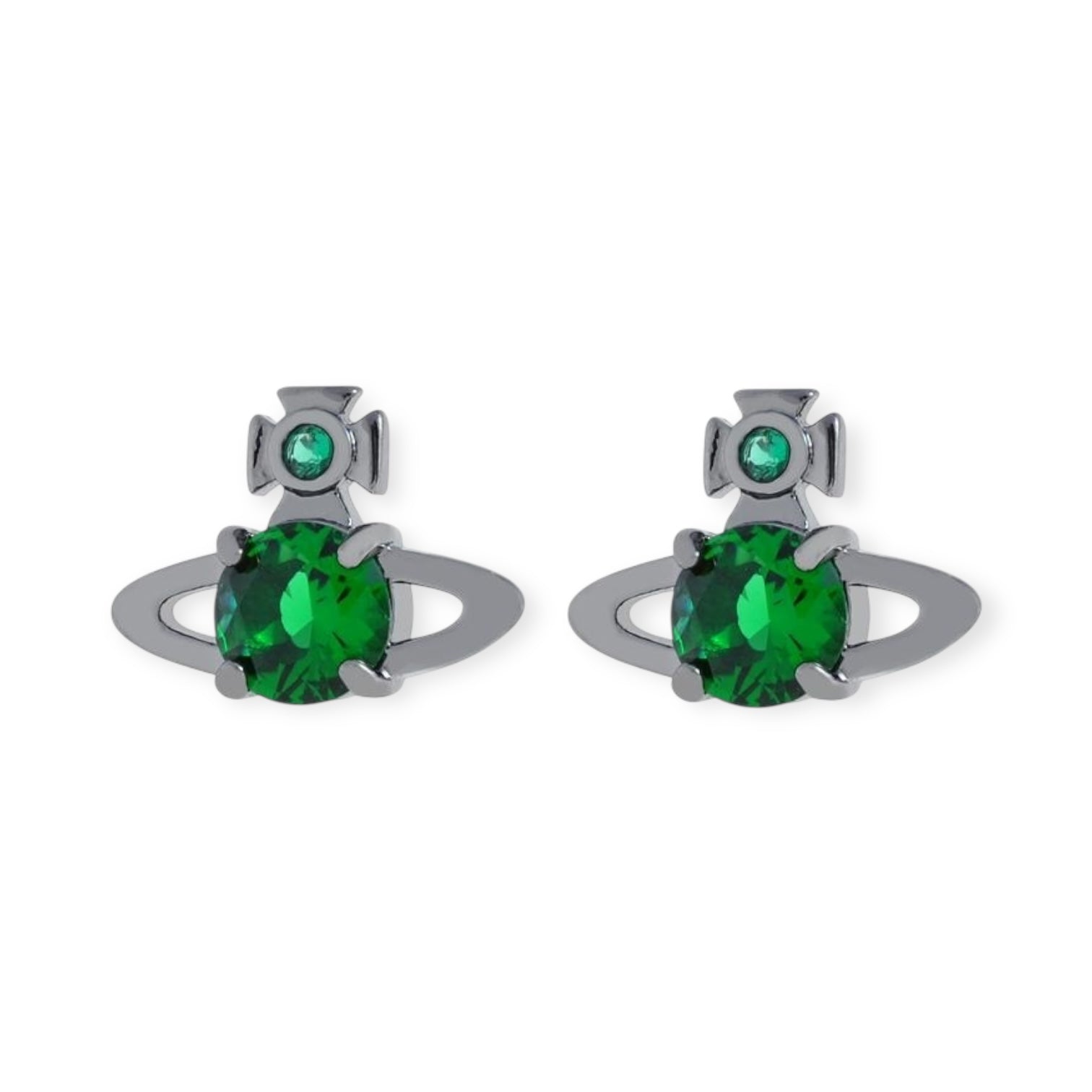Mini Gem Stud Orb Pendant Earrings (5 Colors)