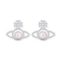 Outline Orb Design Middle Pearl Pendant Earrings (5 Colors)