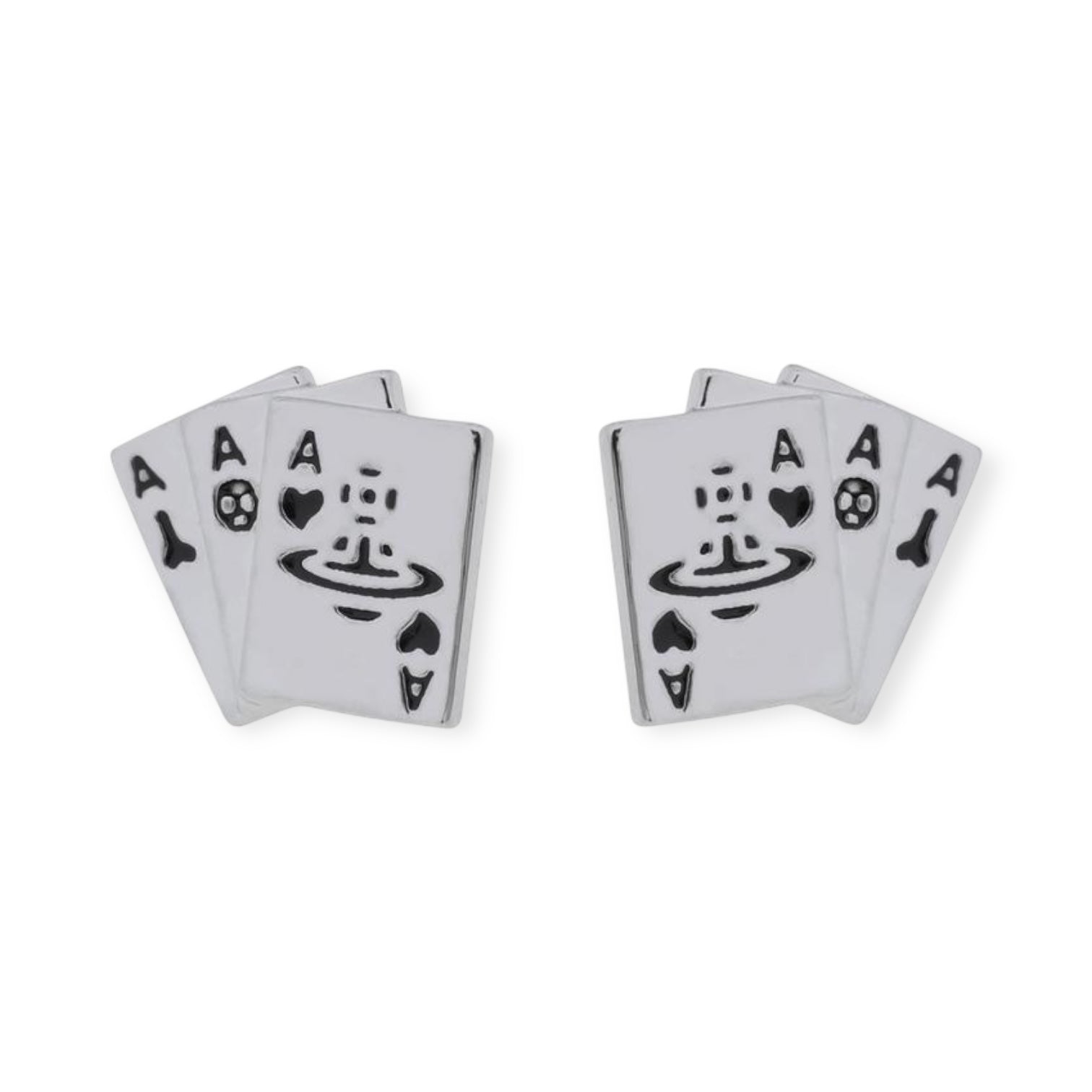 Multi Playing Cards Gold & Silver Earrings (2 colors)