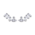 Crystal Shards Stud Orb/ Hanging Engraved Pendant Gold & Silver Earrings (2 Colors)